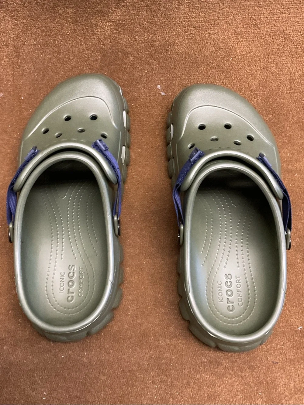Crocs Off Road Sport Clog Army Green Rugged Outdoor Shoes Mens US 8